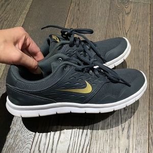 Nike Running Shoes Grey + Gold US  8.5